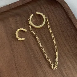 Asymmetrische Ohrringe - Ohrclip / Haken