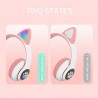 Wireless headphones - LED - Bluetooth - noise cancelling - support TF card - 3.5mm jack - cat earsEar- & Headphones