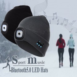 Bluetooth 5.0 - Wireless Smart Hat - Kopfhörer - Headset mit 4 LEDs