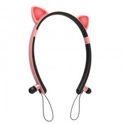 Bluetooth - drahtloses Headset - Mikrofon - In-Ohr-Kopfhörer - Led leuchtende Katzenohren
