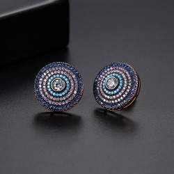Elegant round earrings with crystalsEarrings