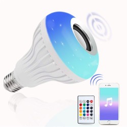 E27 - LED - RGB - Bluetooth speaker - music bulb with remote controllerE27