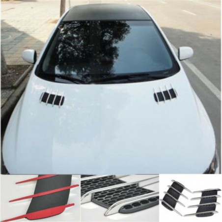 3D shark gill - side air flow vent - car sticker - 2 piecesStickers
