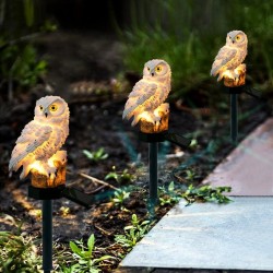 Owl geformtes Gartenlicht mit Solarpaneel - LED - wasserdicht