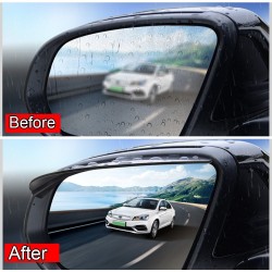 Car rear view mirror - side mirror - rain visor - sticker - 2 piecesStickers