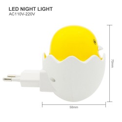 Gelbe Ente - LED Nachtlicht - EU Wandstecker - Steuersensor - dimmbar - Fernbedienung
