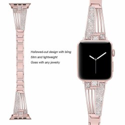 Stainless steel strap - crystal bracelet for Apple Watch 6/5/4/3/2Accessories