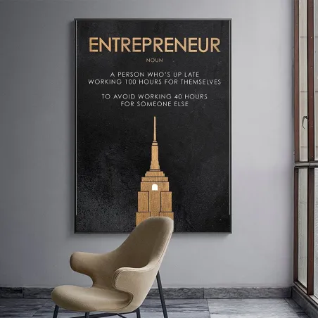ENTREPRENEUR - Motivationsangebot - Plakat - Leinwandwandbild