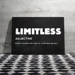 LIMITLESS - inspirational quote - wall poster - canvasPlaques & Signs