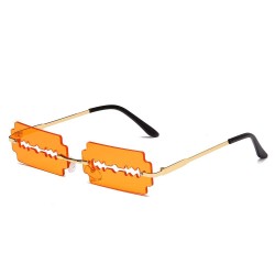 Vintage metal sunglasses - UV400 - razor blade shape