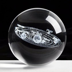 Solarfiguren - 3D-Planetenmodell - Kristallkugel - Schreibtischdekoration