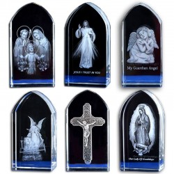3D Lasergravurwürfel - Jesus - Engel - Jungfrau Mary - Kristallstatue