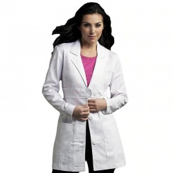 White long-sleeve work coat - spa / beauty salons / hospital