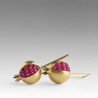 Gold / silver pomegranate - elegant earringsEarrings