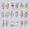 Cut out flowers - cubic zircon - crystal earringsEarrings
