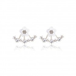 Small daisies with crystals - earringsEarrings