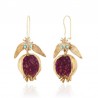 Gold pomegranate - dangle earringsEarrings