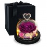 Preserved eternal rose - glass box with light - Valentine's day / wedding giftValentine's day