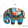 Thailand Elefant mit Kristallen - Brosche