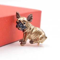 Small dog - gold plated broochBrooches