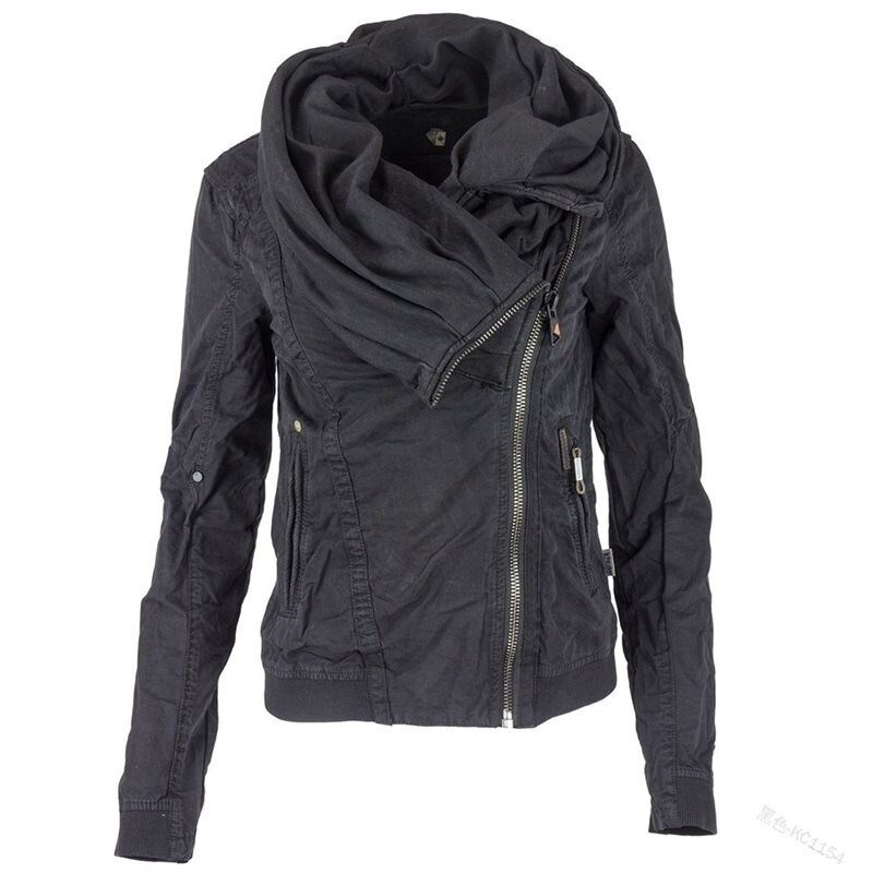 Retro Gothic Stil - kurze warme Jacke - mit Reißverschluss