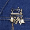 Black sewing machine - pin - broochBrooches