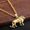 Fashionable necklace with lion - goldNecklaces