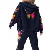 Fashionable tracksuit with printed butterflies - hoodie / pants - setHoodies & Jumpers