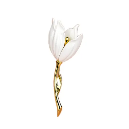 Weiße Tulpe - elegante Brosche
