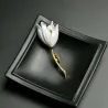 Weiße Tulpe - elegante Brosche