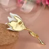 Weiße Tulpe - elegante Brosche