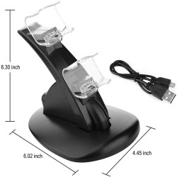 PS4 / Pro / Slim - Controller Ladedock - Stand - dual USB - LED