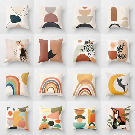 Printed abstract design - cushion cover - polyester - 40 * 40cm - 45 * 45cmCushion covers