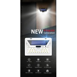 LED solar light - outdoor - motion sensor - wall - waterproof - 34 LEDSSolar lighting
