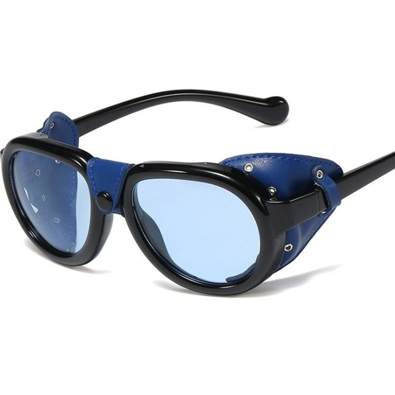 Steampunk sunglasses - with leather sides shades - UV400 - unisexSunglasses