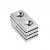 N35 - neodymium magnet - with double 5mm hole - 40 * 20 * 5mm - 1 - 30 piecesN35