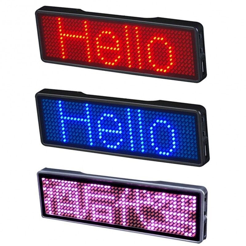 Digital LED badge - insignia - programmable - scrolling message board - BluetoothStage & events lighting