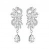 Crystal flowers - luxurious drop earringsEarrings