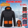 USB heated jacket with hood / zipper - down cotton - unisexJackets
