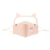Mouth / face protective mask - detachable eye shield with cat ears - reusable - for kidsMouth masks