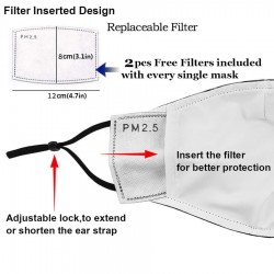 Mouth / face protective mask with PM2.5 filters - nose clip - reusable - NinjaMouth masks