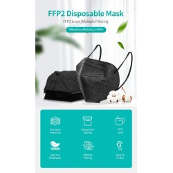 FFP2 - KN95 - PM2.5 - antibakterielle Schutzmündung / Gesichtsmaske - 5-Schicht - wiederverwendbar - 10 / 20 / 50 / 100 Stück