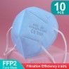FFP2 - KN95 - PM2.5 - antibakterielle Schutzmündung / Gesichtsmaske - 5-Schicht - wiederverwendbar - 10 / 50 / 100 Stück