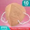 FFP2 - KN95 - PM2.5 - antibakterielle Schutzmündung / Gesichtsmaske - 5-Schicht - wiederverwendbar - 10 / 50 / 100 Stück