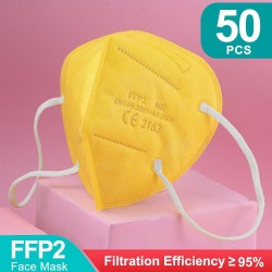 FFP2 - KN95 - PM2.5 - antibakterielle Schutzmündung / Gesichtsmaske - 5-Schicht - wiederverwendbar - 10 / 50 / 100 Stück