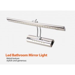 Modern bathroom mirror light with switch - LED lamp - stainless steel - waterproof - 220V - 7W - 9WWall lights