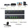 4x1 SPDIF - digitaler optischer Audioschalter - Toslink Schaltkasten mit optischem Kabel