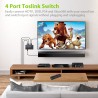 4x1 SPDIF - digitaler optischer Audioschalter - Toslink Schaltkasten mit optischem Kabel
