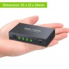 4x1 SPDIF - digitaler optischer Audioschalter - Toslink Schaltkasten mit optischem Kabel