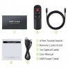 4x1 SPDIF - digitaler optischer Audioschalter - Toslink Schaltkasten mit optischem Kabel